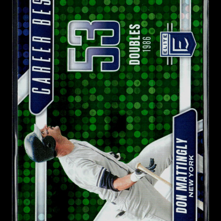 2026 Panini Donruss Elite Career Best Don Mattingly #7 Green Dots