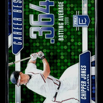 2026 Panini Donruss Elite Extra Edition Career Best Chipper Jones #17 Green