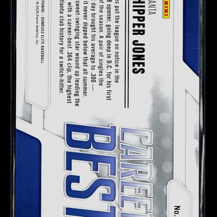 2026 Panini Donruss Elite Extra Edition Career Best Chipper Jones #17 Green