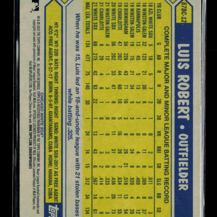 2022 Topps Chrome 1987 Topps Baseball Luis Robert #87BC-12