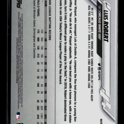2020 Topps Chrome Luis Robert #60 Refractor RC
