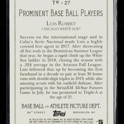 2020 Topps Turkey Red '20 Luis Robert #TR-27