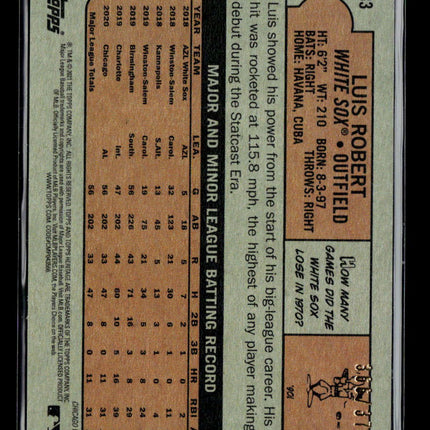 2021 Topps Heritage Luis Robert #33 Red Border RC /372