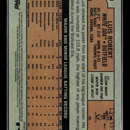 2021 Topps Heritage Luis Robert #33 Chrome RC