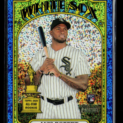 2021 Topps Heritage Chrome Luis Robert #33 Blue Sparkle Refractor RC