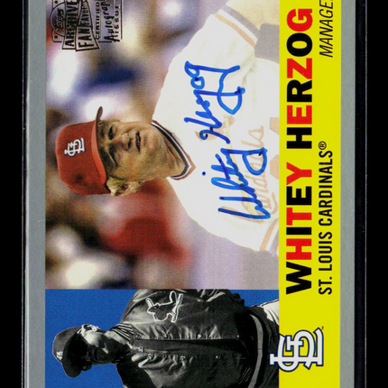 2022 Topps Archives Fan Favorites Whitey Herzog #FFA-WH Silver Auto /99