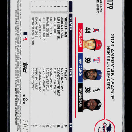 2024 Topps Shohei Ohtani Luis Robert Jr. Adolis García #179 Black 30/73