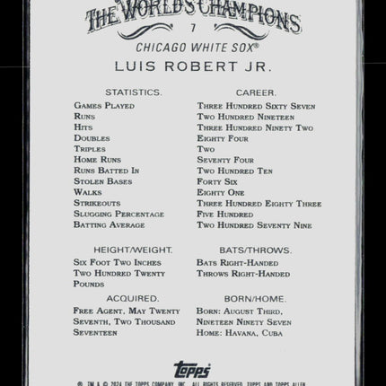 2024 Topps Allen & Ginter Luis Robert Jr. #7