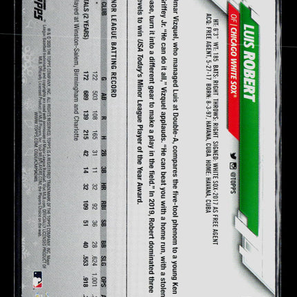2020 Topps Holiday Luis Robert #HW2 RC