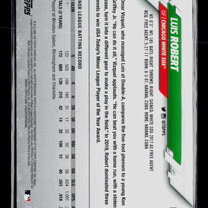 2020 Topps Holiday Luis Robert #HW2 RC