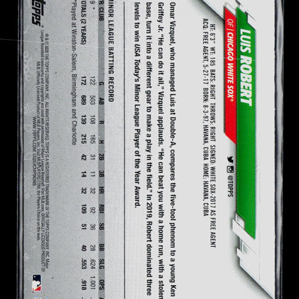 2020 Topps Holiday Luis Robert #HW2 RC