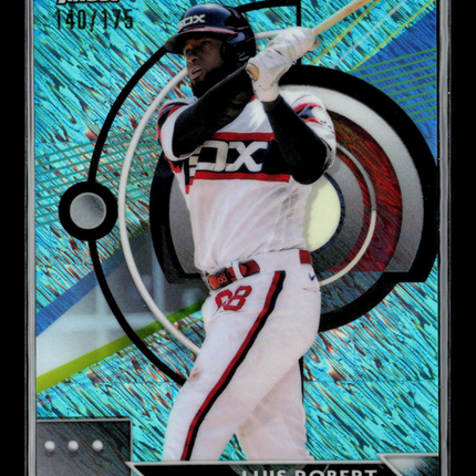2023 Topps Finest Luis Robert #36 Sky Blue Refractor 140/175