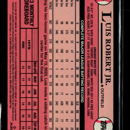 2024 Topps Luis Robert Jr. #89B-6