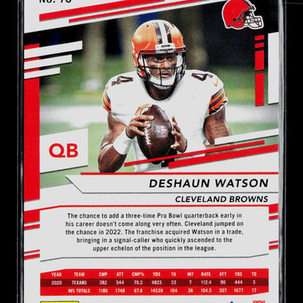 2022 Panini Prestige Deshaun Watson #70 Xtra Points Sunburst