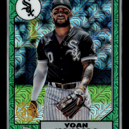 2022 Topps Chrome Silver Pack 1987 Yoan Moncada #T87C-30 Green Mojo /99