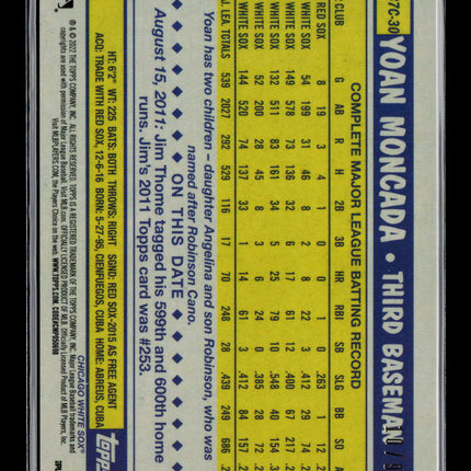 2022 Topps Chrome Silver Pack 1987 Yoan Moncada #T87C-30 Green Mojo /99