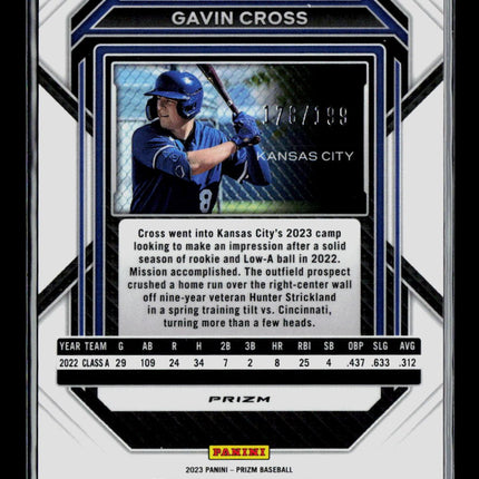 2023 Panini Prizm Baseball Gavin Cross #75 Red 176/199