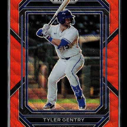 2023 Panini Prizm Baseball Tyler Gentry #73 Orange Wave 04/50