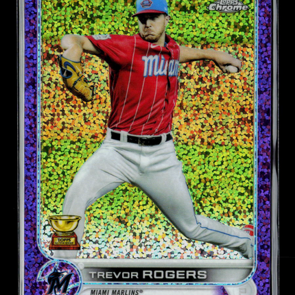 2022 Topps Chrome Trevor Rogers #15 Purple Speckle Refractor /299