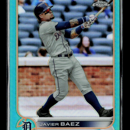2022 Topps Chrome Javier Baez #147 Aqua RayWave /199