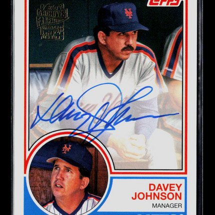 2022 Topps Archives Davey Johnson #83FF-DJ Auto