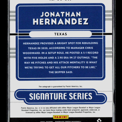 2021 Panini Donruss Optic Baseball Jonathan Hernandez #SS-JH Auto
