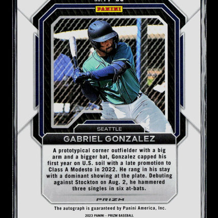 2023 Panini Prizm Baseball Gabriel Gonzalez #PP-GG Auto