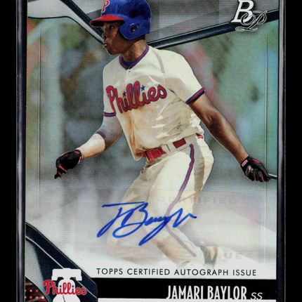 2021 Bowman Platinum Jamari Baylor #TOP-63 Auto