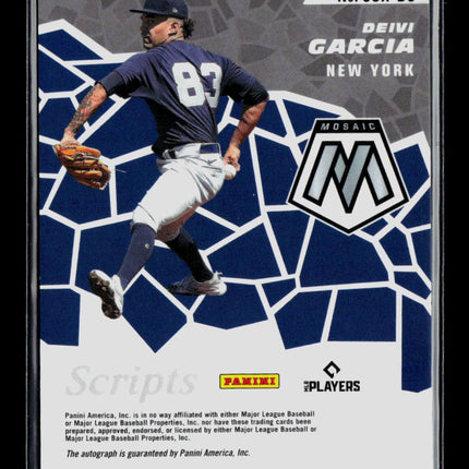 2021 Panini Mosaic Baseball Deivi Garcia #SCR-DG Auto