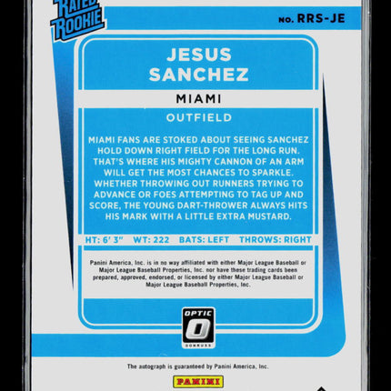 2021 Panini Donruss Optic Baseball Jesus Sanchez #RRS-JE Auto
