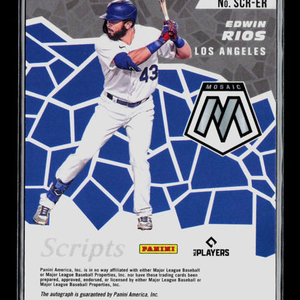 2021 Panini Mosaic Baseball Edwin Rios #SCR-ER Auto