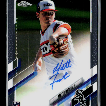 2021 Topps Chrome Matt Foster #RA-MF RC Auto