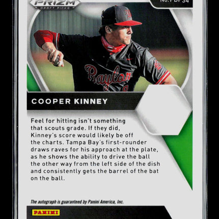 2021 Panini Prizm Draft Picks Cooper Kinney #PDP34 Green Auto