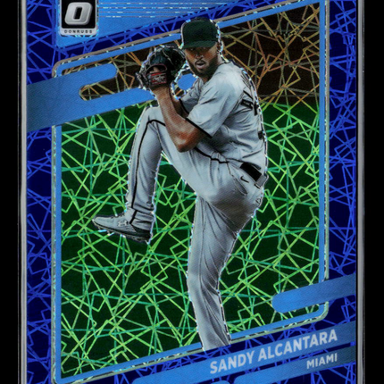 2021 Panini Donruss Optic Baseball Sandy Alcantara #159 Blue Velocity /99