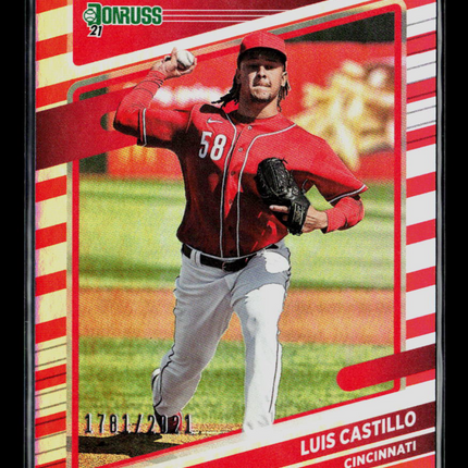 2021 Panini Donruss Luis Castillo #124 Red Candy Cane 1781/2021