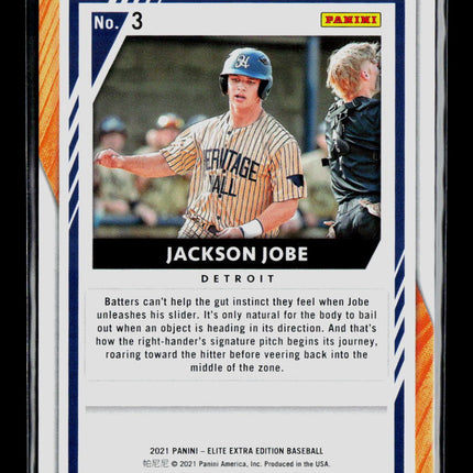 2021 Panini Elite Extra Edition Jackson Jobe #3 288/999