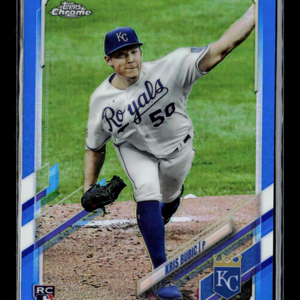 2021 Topps Chrome Kris Bubic #20 Blue 074/150 RC