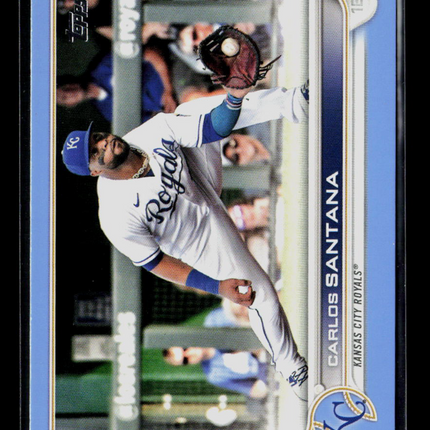 2022 Topps Series Two Carlos Santana #510 Father's Day Powder Blue /50
