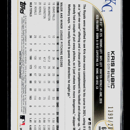 2022 Topps Kris Bubic #626 Gold /2022