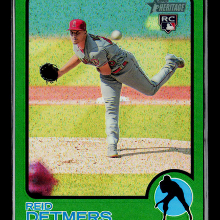 2022 Topps Heritage Reid Detmers #24 Green Border RC /273