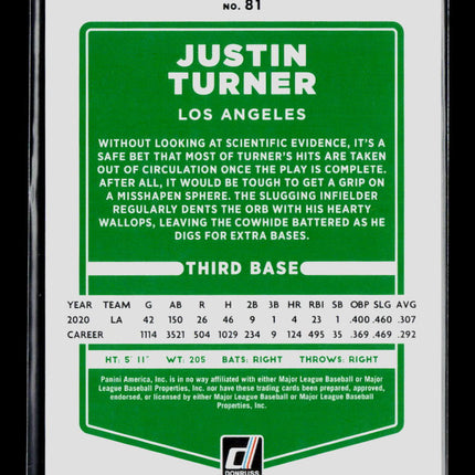 2021 Panini Donruss Justin Turner #81 Independence Day /2021