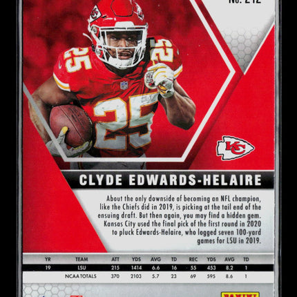 2020 Panini Mosaic Clyde Edwards-Helaire #212 RC