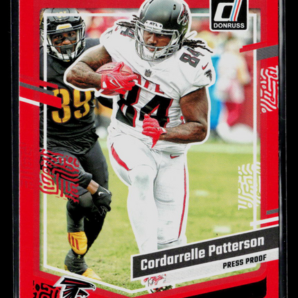 2023 Panini Donruss Football Cordarrelle Patterson #12 Press Proof Red