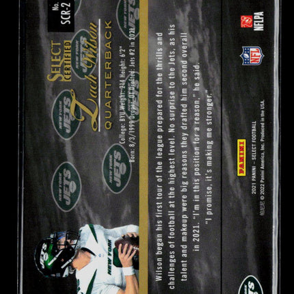 2021 Panini Select Certified Rookie Zach Wilson #SCR-2 RC