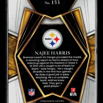 2022 Panini Select Football Najee Harris #153 RC