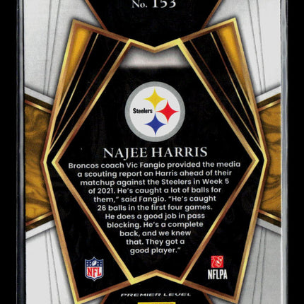 2022 Panini Select Football Najee Harris #153 RC