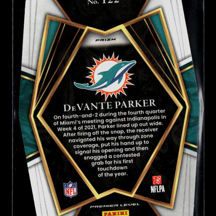 2022 Panini Select Football DeVante Parker #122 Premier Level Die-Cut