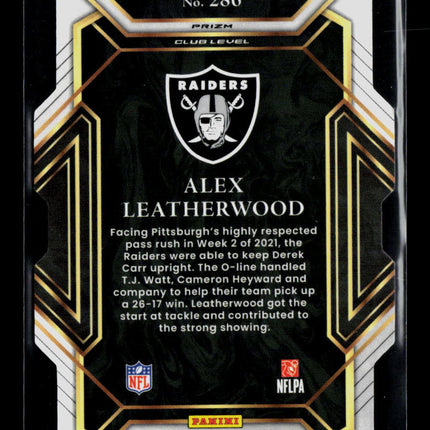 2022 Panini Select Football Alex Leatherwood #286 Club Level RC