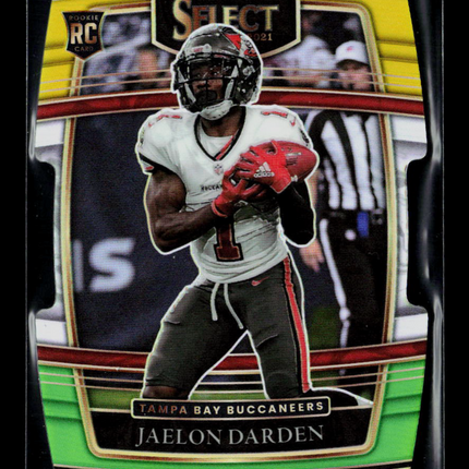 2022 Panini Select Football Jaelon Darden #77 Red Yellow Green Prizm RC