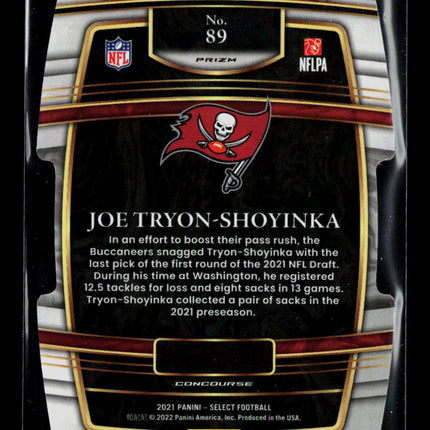 2022 Panini Select Football Joe Tryon-Shoyinka #89 Yellow Red Green Shock RC